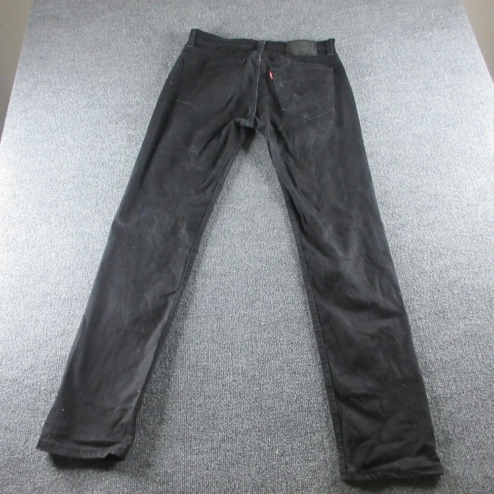 Levis 511 Jeans Mens 32x32 Black Slim Straight Dark Wash Stretch Denim Casual